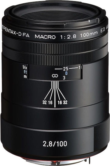 Pentax Full Frame Camera Lens HD DFA 100mm F2.8 Macro for Pentax K Mount Black