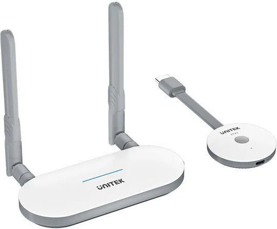 Unitek Wireless Hdmi Transmitter & Receiver Kit Up To 50m White V1183a