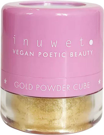 Inuwet Makeup Gold Glitter Face Body Powder Cube Vinmp