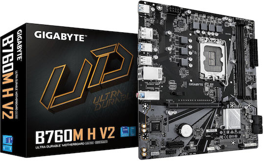 Gigabyte B760M H DDR4 rev. 2.0 Mainboard Micro ATX mit Intel 1700 Sockel