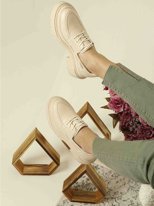 Damen Mokassins in Beige Farbe