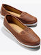 Leder Damen Mokassins in Braun Farbe