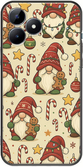 Festive Friends Gnome Realme C51 Black TPU Black Silicone