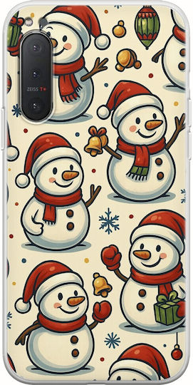 Festive Friends Snowman Sony Xperia 5 Flexible Tpu Διάφανη Σιλικόνη