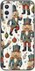 Festive Friends Nutcracker OnePlus 9 Черен TPU Силикон