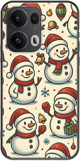 Festive Friends Snowman Oppo Reno 13 Pro 5g Black TPU Black Silicone