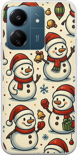 Festive Friends Snowman Xiaomi Poco C65 Flexible Tpu Διάφανη Σιλικόνη