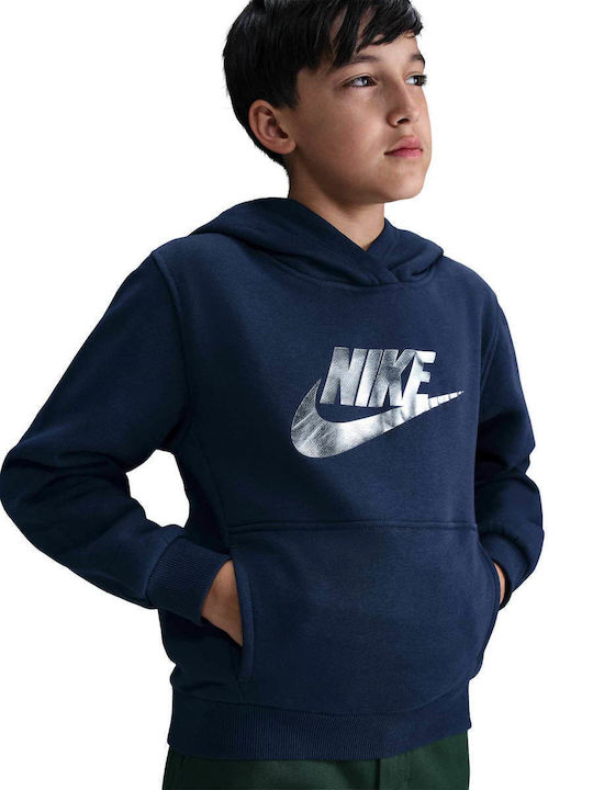Nike Fleece Kids Sweatshirt with Hood and Pocke...