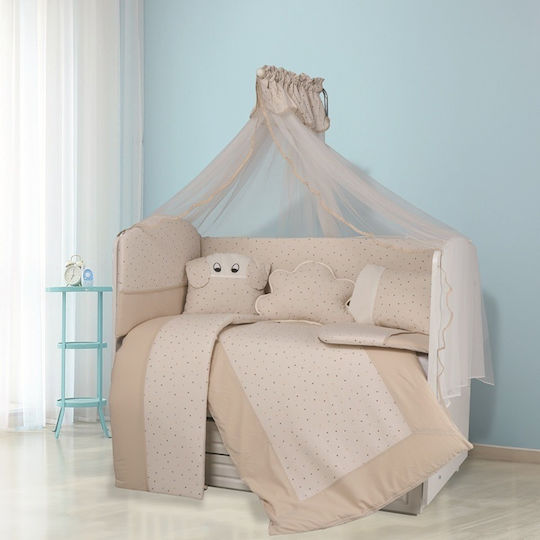 Baby Crib Bedding Set 11pcs Beige
