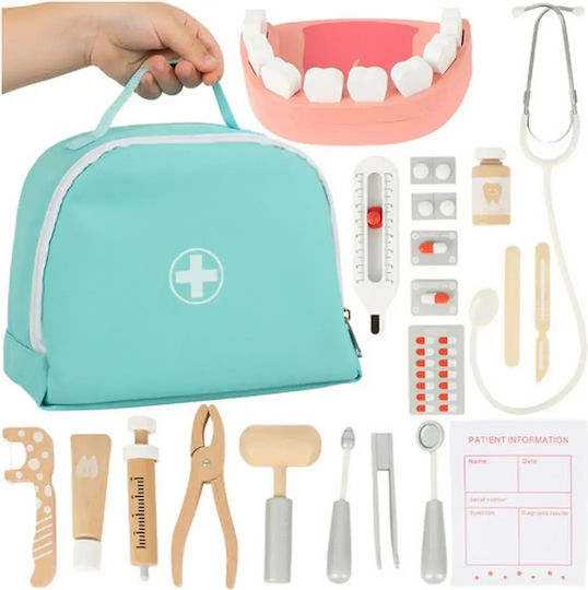 Kruzzel Kids Medical Set Made of Wood for Ages 3+ 24pcs