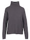 Women's Sweater Woolen Turtleneck Brown