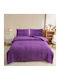Homeone Duvet Cover Set Queen 220x240cm Purple 3pcs 300 GSMGsm
