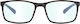 Brilo Men's Reading Glasses +1.00 in Gray color BR555BLA/GREY1.00
