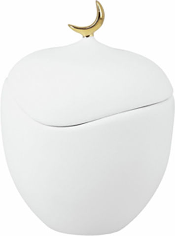 Raeder General Use Vase with Lid Made of Porcelain Gold 11x11x8cm