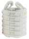 Kaemingk Decorative Basket Plastic with Handles White 27x27x28cm