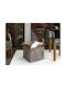 Stool For Living Room With Storage Space Upholstered with Fabric Multicolour 38x38x38cm