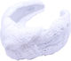 Luxury Headband Lace & Large Knot White
