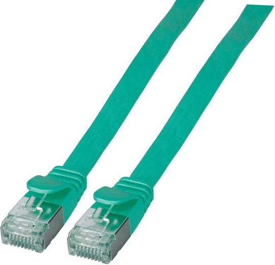 EFB Flat U/FTP (STP) Cat.6a (Gigabit) Καλώδιο Δικτύου Ethernet 1.5m Πράσινο