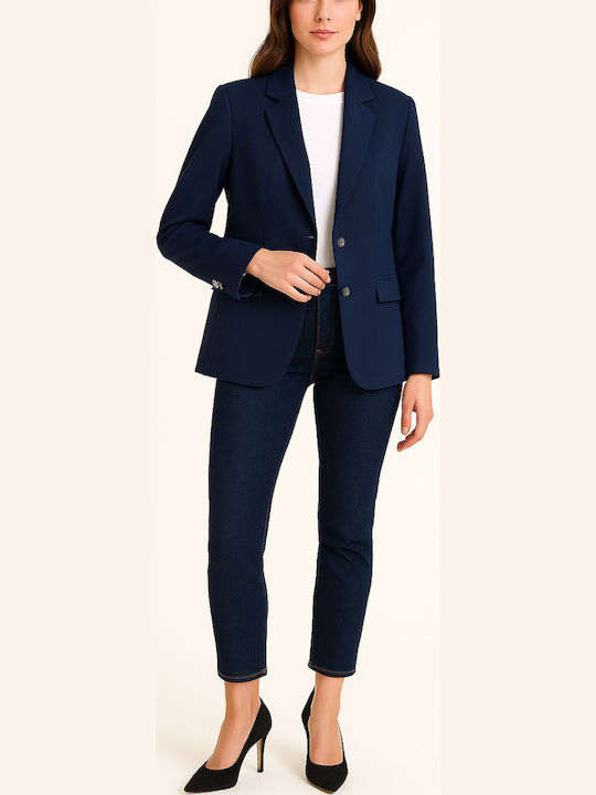 Cuca Blazer pentru femei Sacou Navy Blue