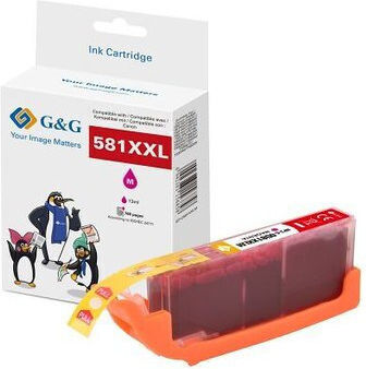 G&G Compatible Inkjet Printer Ink Canon CLI-581M XXL 747 Pages 12ml Magenta 1pcs