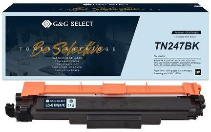 G&G Kompatibel Toner für Laserdrucker Bruder TN-247BK Schwarz mit Chip / Hohe Rendite