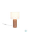Trio Lighting Ceramic Table Lamp with White Shade and Brown Base
