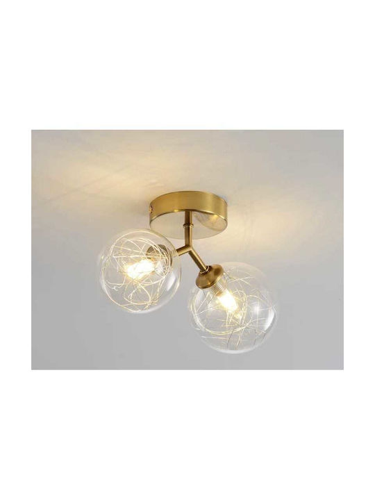 Lightplanet Πλαφονιέρα Οροφής Διάφανη με Ντουί G9