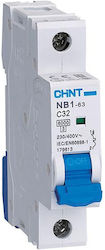 Chint Automatischer Leistungsschalter Schiene Monopolar 32A 6kA 230V