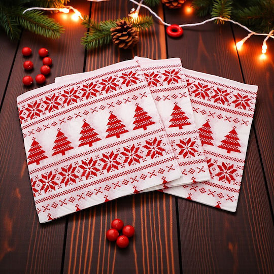 Set of Christmas Napkins L33xW33cm. 20pcs