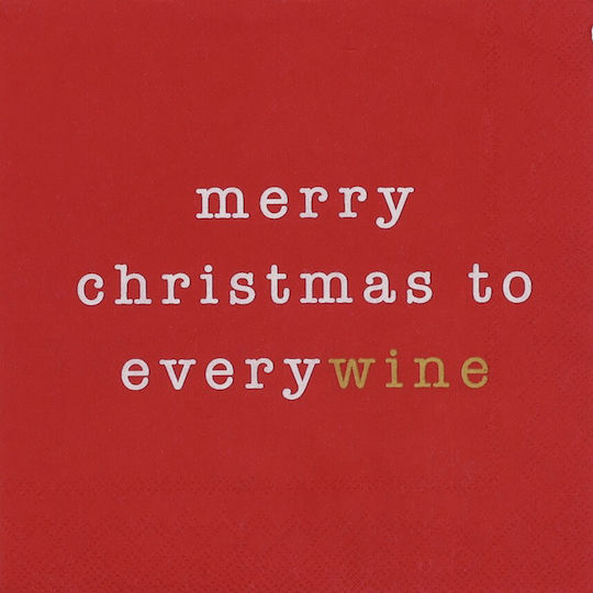 Raeder Merry Christmas Napkins White L25xW25cm.