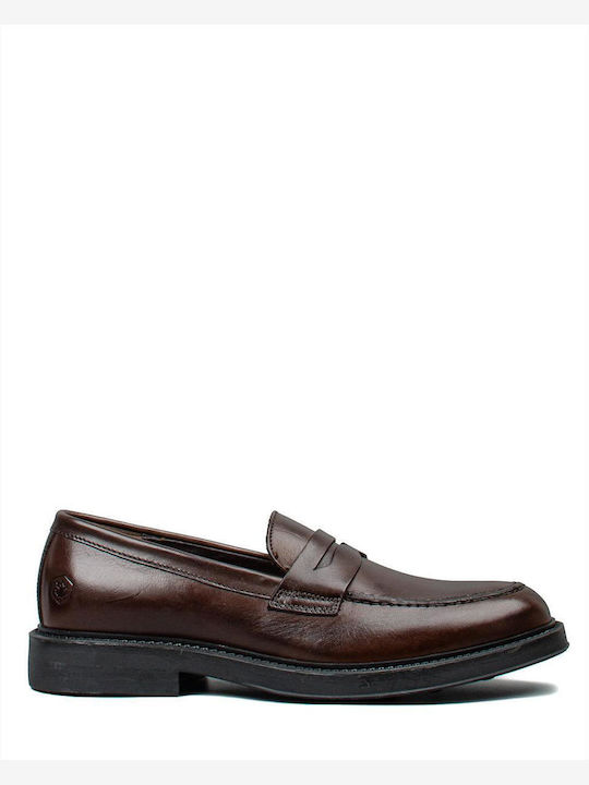 Lenard Ανδρικά Loafers σε Καφέ Χρώμα