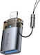 Mcdodo Конвертор Lightning / USB-A мъжки към Lightning / USB-A женски Черен 1бр OT-7390