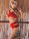 Bikini Set Top & Slip Bottom Red