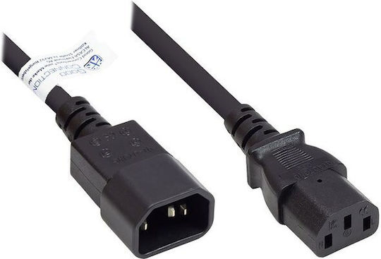 Good Connections IEC C13 - IEC C14 Кабел 2м Черен (P1430-S020)
