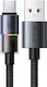 Mcdodo LED Braided USB 2.0 Cable USB-C Male - USB-A 66W Black 1.2m CA-8180
