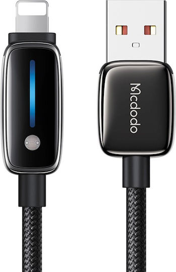 Mcdodo LED USB-A to Lightning Cable 18W Black 1.2m (CA-0010)
