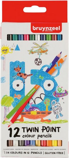 Set 12 Bruynzeel Double-ended Colored Pencils