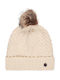 Blizzard Pom Pom Beanie Γυναικείος Fleece Σκούφος Πλεκτός σε Μπεζ χρώμα