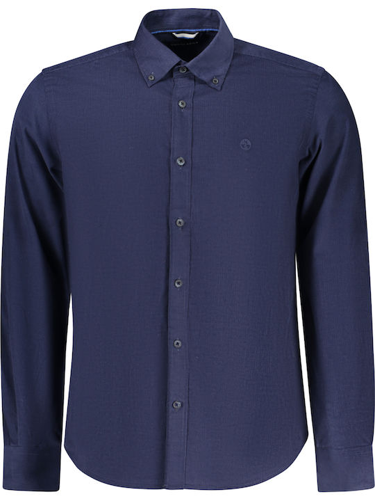North Sails Long-sleeved Cotton Shirt Blue