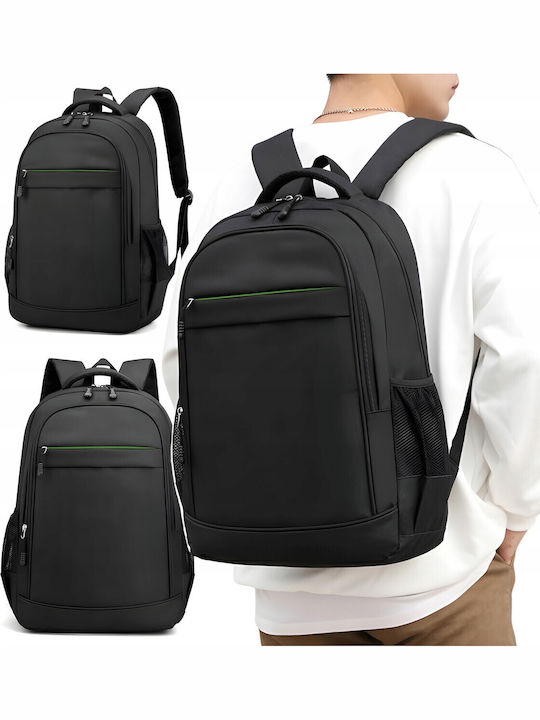 Schulranzen Rucksack Junior High-High School Schwarz mit Flaschenhalter