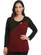 Women's Blouse Black With Red