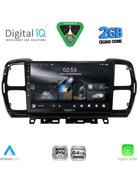 Digital IQ Car Audio System for Citroen C5 Aircross 2017-2021 (Bluetooth/USB/WiFi/GPS/Apple-Carplay/Android-Auto) with Touch Screen 9"