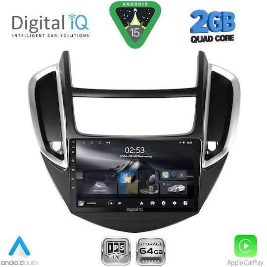 Digital IQ Car Audio System for Chevrolet Trax 2014-2022 (Bluetooth/USB/WiFi/GPS/Apple-Carplay/Android-Auto) with Touch Screen 9"