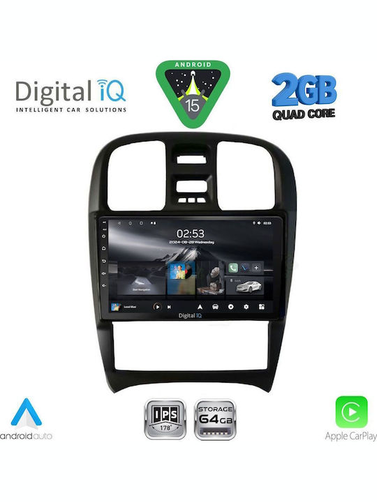 Digital IQ Car Audio System for Hyundai Sonata 2000-2006 (Bluetooth/USB/WiFi/GPS/Apple-Carplay/Android-Auto) with Touch Screen 9"