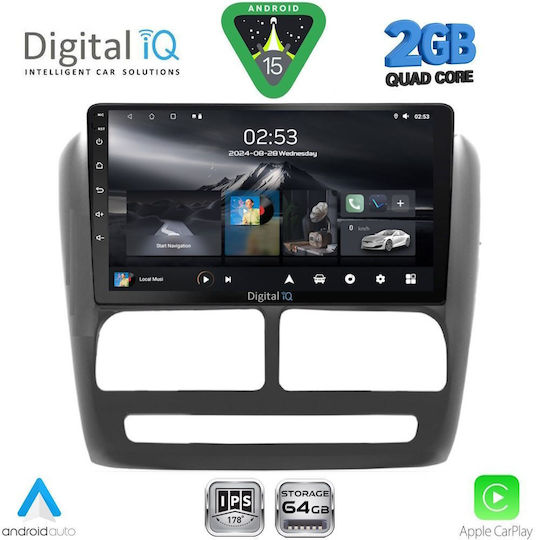 Digital IQ Ηχοσύστημα Αυτοκινήτου για Fiat Doblo 2010-2015 (Bluetooth/USB/WiFi/GPS/Apple-Carplay/Android-Auto) με Οθόνη Αφής 9"
