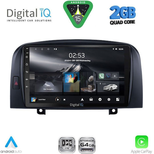 Digital IQ Ηχοσύστημα Αυτοκινήτου για Hyundai Sonata 2006-2009 (Bluetooth/USB/WiFi/GPS/Apple-Carplay/Android-Auto) με Οθόνη Αφής 9"