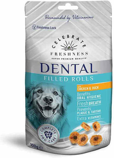 Celebrate Freshness Chicken Dental Dog Treats for Large Breeds 100gr