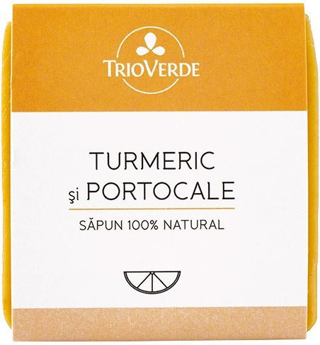 Săpun Solid Curcuma Portocală 100% Natural Trio Verde 110 G