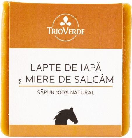 Baton de Săpun 100% Natural Lapte de Iapă Miere de Salcâm Trio Verde 110 Gr