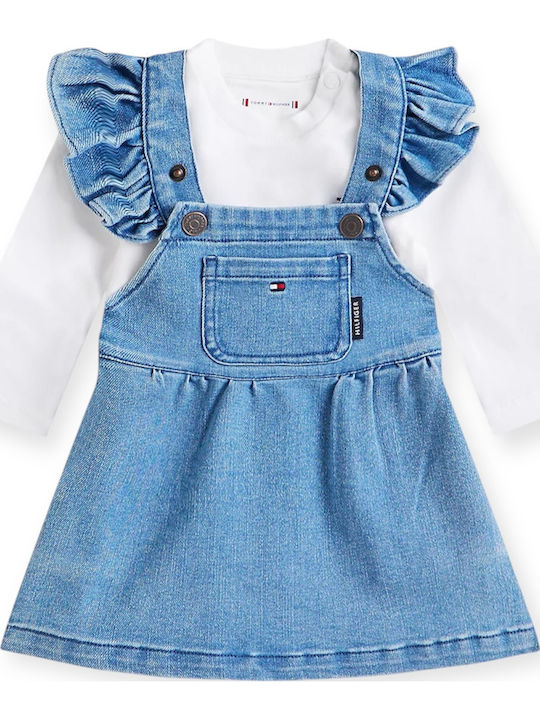 Tommy Hilfiger Girls Dress Long Sleeve Blue Denim KN0KN02200-1A4 |  Skroutz.mt